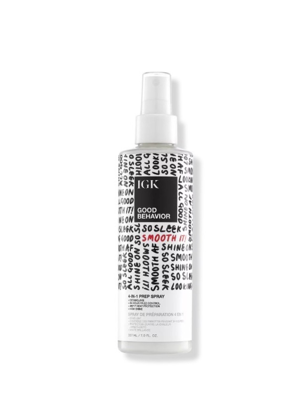 GK Good Behavior 4-in-1 Prep Spray - White with Black Text and Red Accent